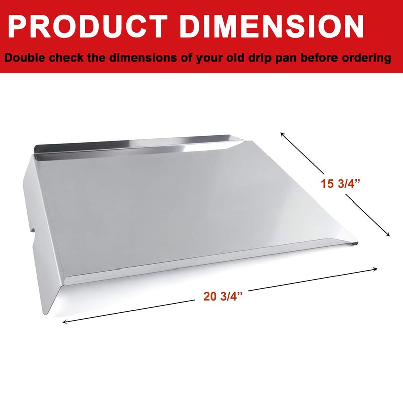 DELSbbq BAC012 Drip Pan for Traeger Pro 20 Series Smoker Grills, BBQ07C BCA070 Drip Pan Heat Baffle Replacement for Traeger Pellet Smoker Grill, Lil' Tex Grills, Grease Drip Tray for Grill Accessory - Image 2